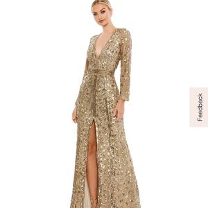 Gold Sequin Evening Gown